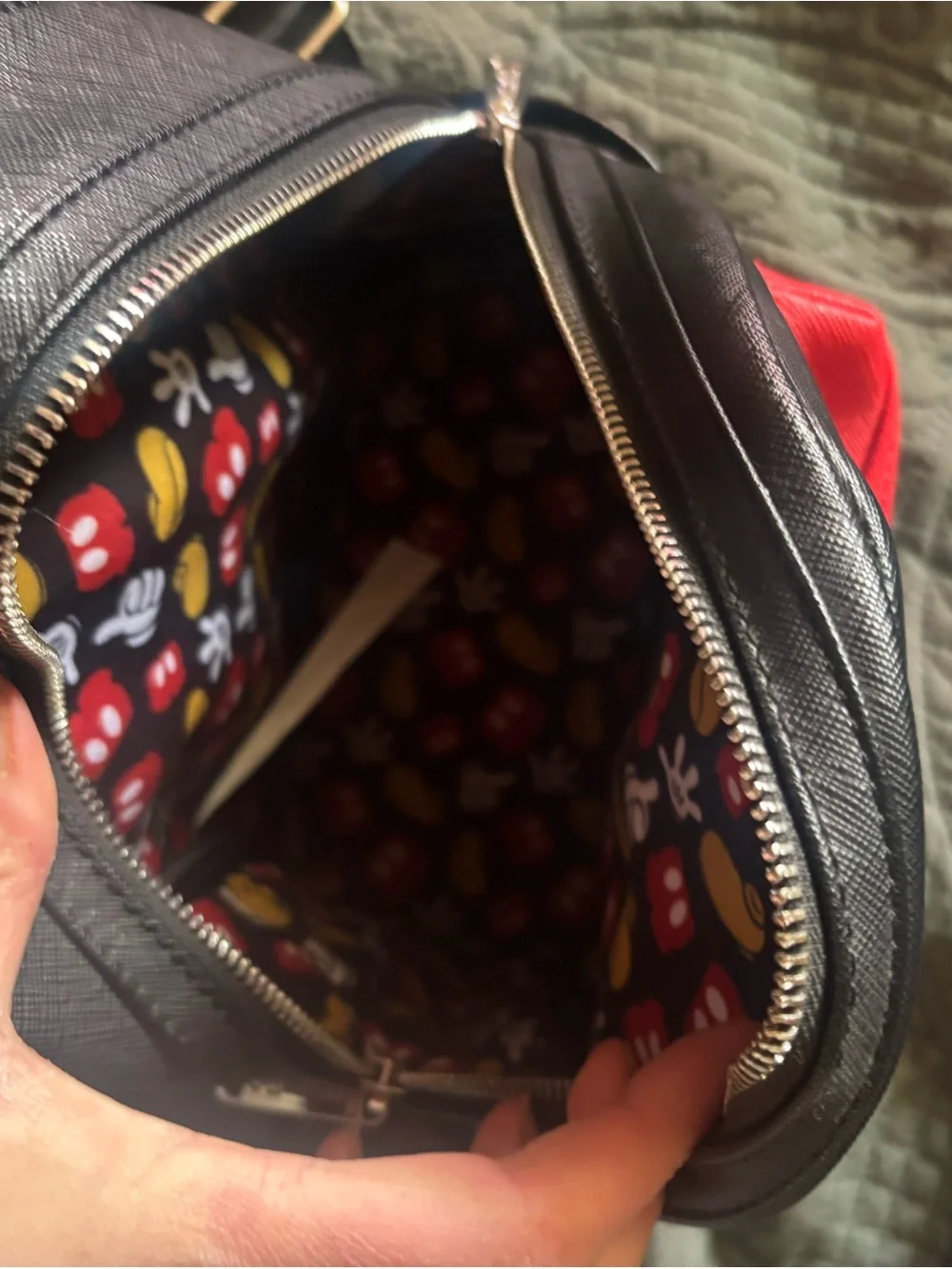 Loungefly Black & Red Mickey Mouse Kids Mini Backpack